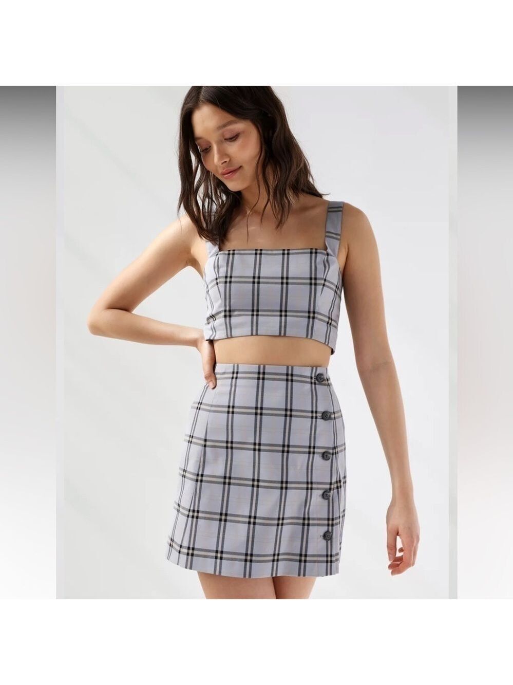 Aritzia Sunday Best Yuri Plaid Mini Skirt Sz 0